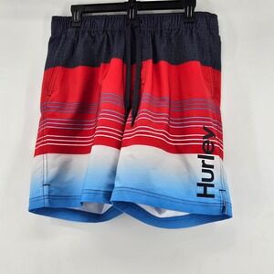 Hurley Mens Volley Swim Shorts Trunks Large Vacation Pool Swimsuit Swimwear